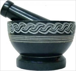 New Age Imports Celtic Knot Carved Soap Stone Mortar & Pestle 2.5"H 4"D 3 New Age Imports Celtic Knot Carved Soap Stone Mortar & Pestle 2.5"H 4"D