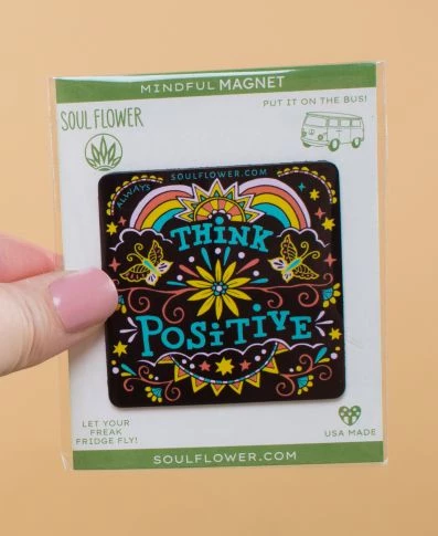 Soul Flower Think Positive Mindful Magnet 3 Soul Flower Think Positive Mindful Magnet