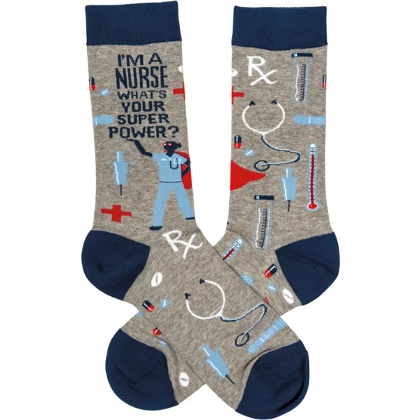 Primitives By Kathy I'm A Nurse What's Your Super Power Socks Socks! Socks! Socks! 3 Primitives By Kathy I'm A Nurse What's Your Super Power Socks Socks! Socks! Socks!