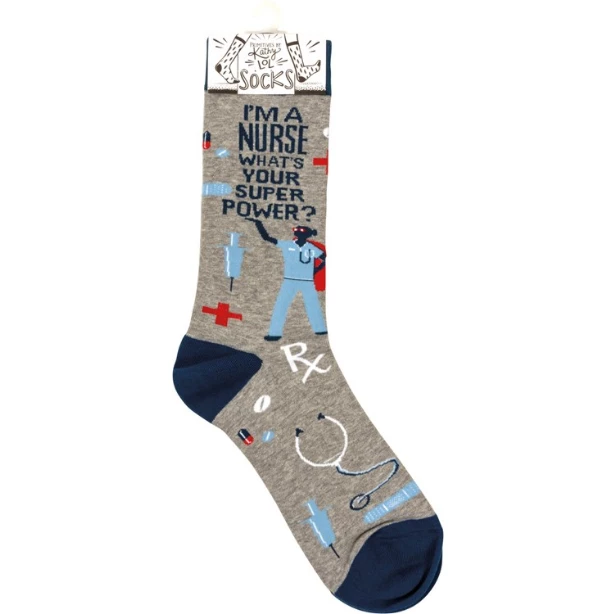 Primitives By Kathy I'm A Nurse What's Your Super Power Socks Socks! Socks! Socks! 5 Primitives By Kathy I'm A Nurse What's Your Super Power Socks Socks! Socks! Socks!
