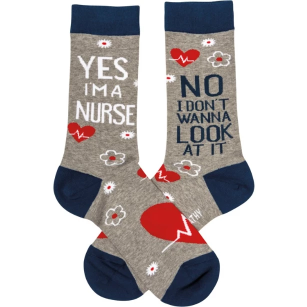 Primitives By Kathy Yes I'm A Nurse No I Don't Want To Look At It Socks Socks! Socks! Socks! 3 Primitives By Kathy Yes I'm A Nurse No I Don't Want To Look At It Socks Socks! Socks! Socks!