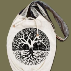 Soul Flower Tree Of Life Canvas Boho Bag