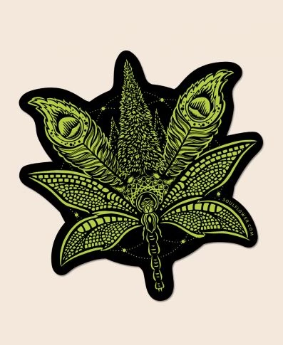 Soul Flower Sacred Cannabis Sticker 3 Soul Flower Sacred Cannabis Sticker