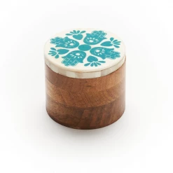 Matr Boomie Global Fair Trade Gifts Hamsa Hand Ankura Keepsake Box Handcrafted In India