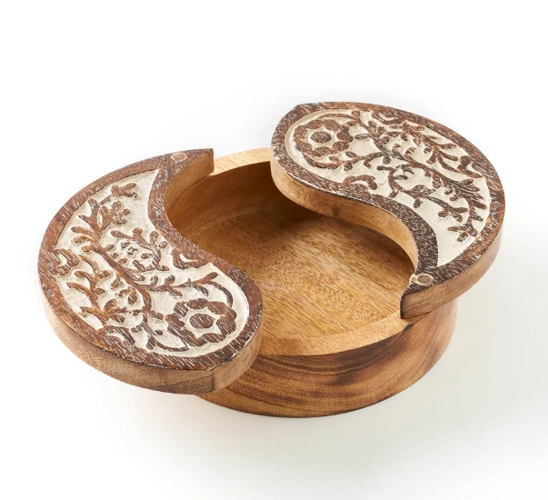 Matr Boomie Global Fair Trade Gifts Yin Yang Antique Finish Pivot Box Handcrafted In India 4 Matr Boomie Global Fair Trade Gifts Yin Yang Antique Finish Pivot Box Handcrafted In India