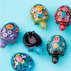 Matr Boomie Paradise Handpainted Turtle Box Handcrafted In India ~ Assorted Colors