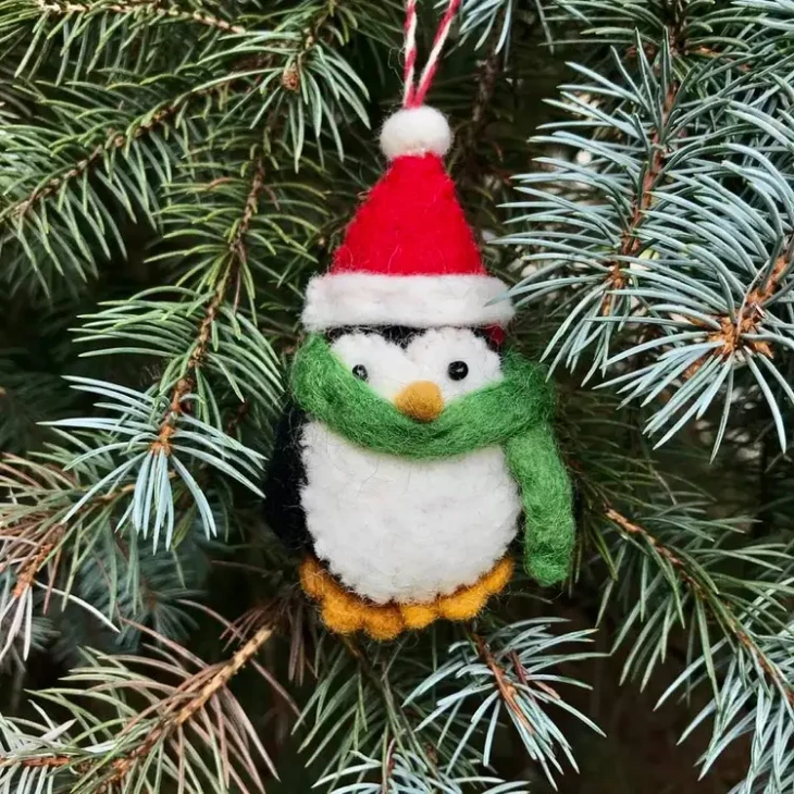 The Winding Road Holiday Penguin Hand-Felted Wool Ornament Handcrafted In Nepal Global Fair Trade Gifts 3 The Winding Road Holiday Penguin Hand-Felted Wool Ornament Handcrafted In Nepal Global Fair Trade Gifts