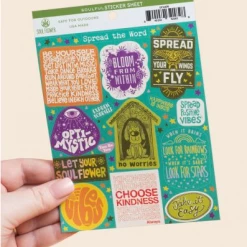 Soul Flower Spread The Word Kindness Inspiration Sticker Sheet