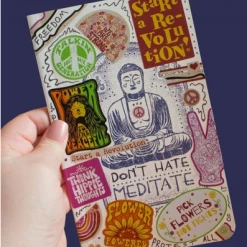 Soul Flower Start A Revolution Flower Power Peaceful Meditate Sticker Sheet