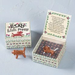 Natural Life Lucky Little Puppy ~ Lucky Charm Box Gift Set Smiles & Surprises