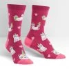 Sock It To Me Socks! Socks! Socks! Look At Me Meow Cat Women's Crew Socks