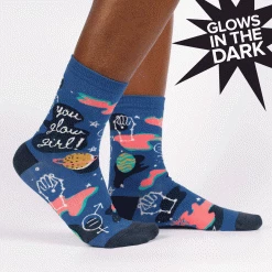 Sock It To Me You Glow Girl Women's Crew Socks Socks! Socks! Socks! 8 Sock It To Me You Glow Girl Women's Crew Socks Socks! Socks! Socks!