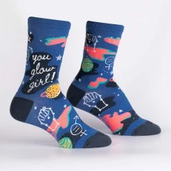 Sock It To Me You Glow Girl Women's Crew Socks Socks! Socks! Socks!