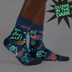Sock It To Me You Glow Girl Women's Crew Socks Socks! Socks! Socks! 9 Sock It To Me You Glow Girl Women's Crew Socks Socks! Socks! Socks!
