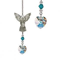 Woodstock Chimes December ~ Birthstone Angel Crystal Suncatcher