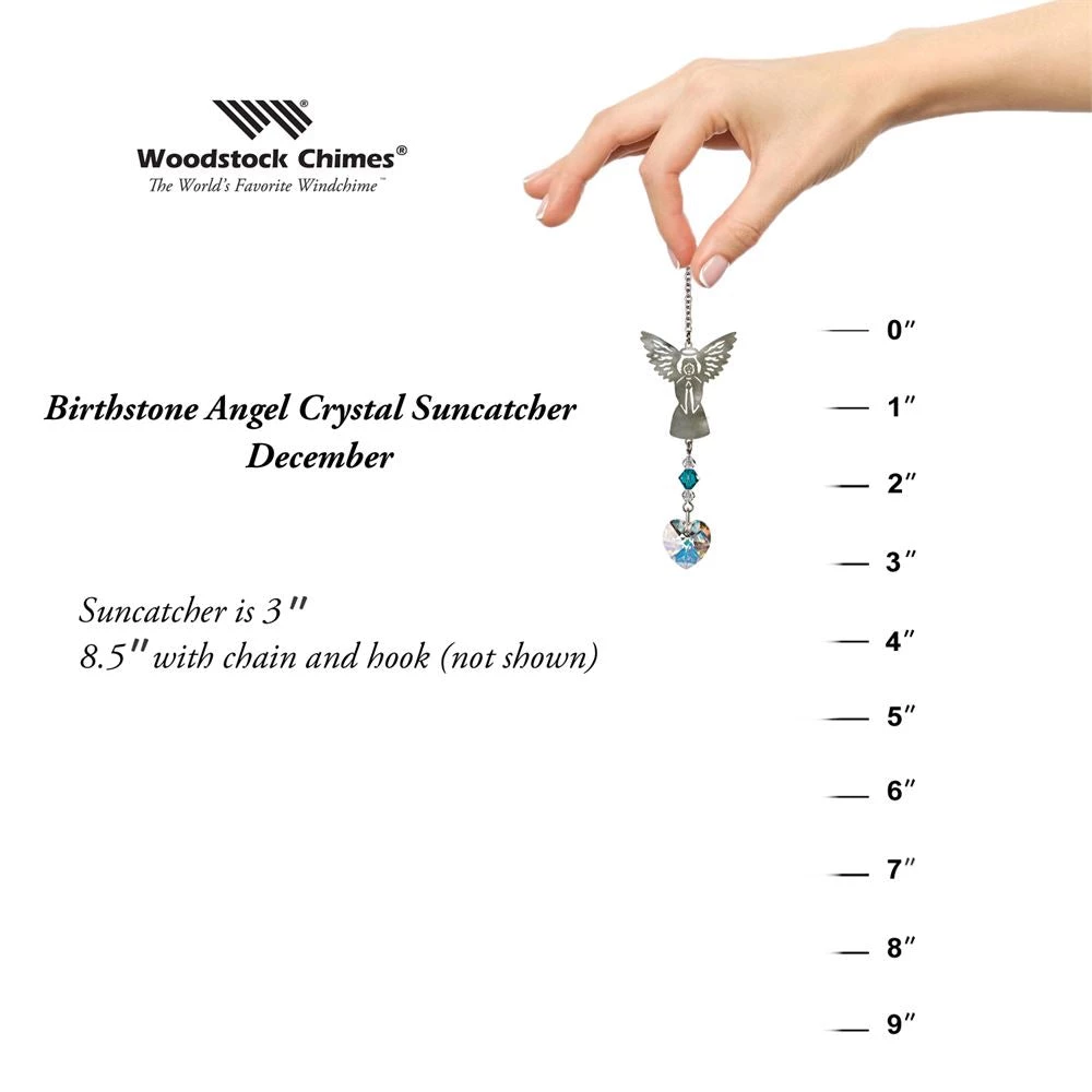 Woodstock Chimes December ~ Birthstone Angel Crystal Suncatcher 7 Woodstock Chimes December ~ Birthstone Angel Crystal Suncatcher
