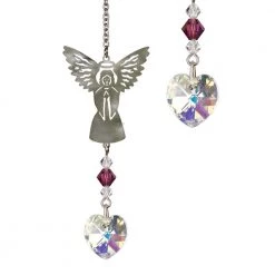 Woodstock Chimes February ~ Birthstone Angel Crystal Suncatcher Angel Gifts