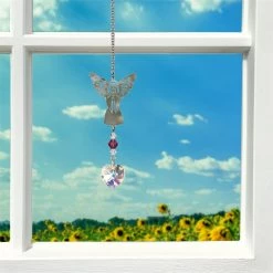 Woodstock Chimes February ~ Birthstone Angel Crystal Suncatcher Angel Gifts