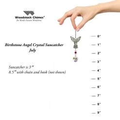 Woodstock Chimes July ~ Birthstone Angel Crystal Suncatcher