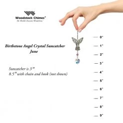 Woodstock Chimes Angel Gifts June ~ Birthstone Angel Crystal Suncatcher