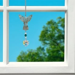 Woodstock Chimes Angel Gifts May ~ Birthstone Angel Crystal Suncatcher