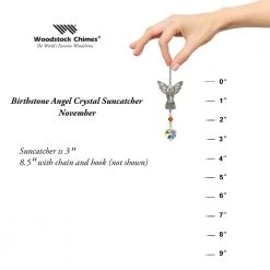 Woodstock Chimes November ~ Birthstone Angel Crystal Suncatcher