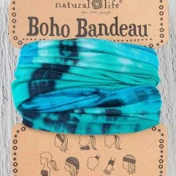 Natural Life Turquoise & Blue Tie-Dye Boho Bandeau