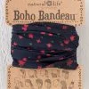 Natural Life Red Floral Black Boho Bandeau