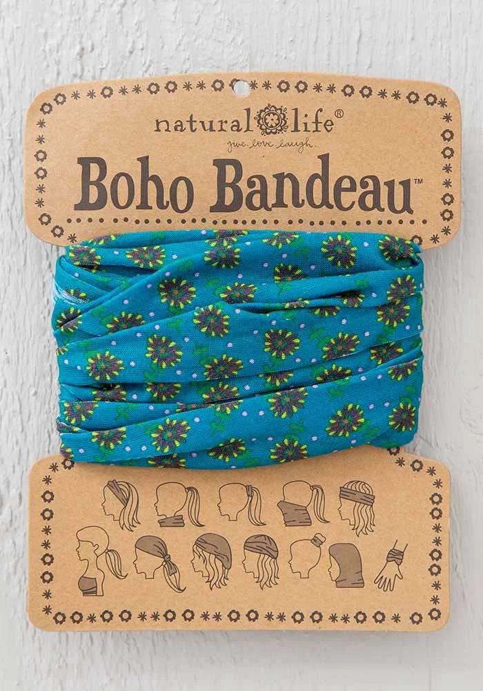 Natural Life Turquoise Daisies Boho Bandeau 3 Natural Life Turquoise Daisies Boho Bandeau
