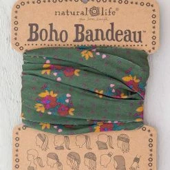 Natural Life Olive Magenta Floral Boho Bandeau