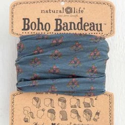Natural Life Charcoal Floral Print Boho Bandeau