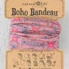 Natural Life Pink Flower Stamp Boho Bandeau