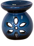 Kheops International Blue Daisy Design Ceramic Oil Burner