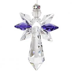 Woodstock Chimes Angel Gifts Amethyst ~ Crystal Guardian Angel Suncatcher