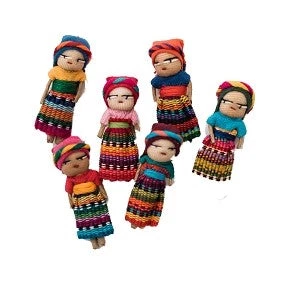 UPAVIM Crafts Hand Embroidered Guatemalan Worry Dolls (set Of 12) 3 UPAVIM Crafts Hand Embroidered Guatemalan Worry Dolls (set Of 12)