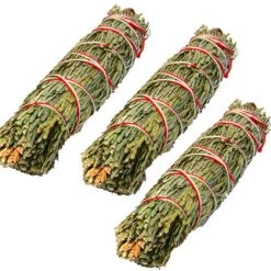 New Age Imports Smudging Tools & Accessories Cedar Smudge Sage Bundle (4” Length)
