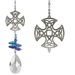 Woodstock Chimes Prisms & Hanging Crystals Celtic ~ Crystal Fantasy Suncatcher