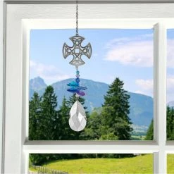 Woodstock Chimes Prisms & Hanging Crystals Celtic ~ Crystal Fantasy Suncatcher