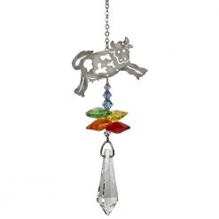 Woodstock Chimes Cow ~ Crystal Fantasy Suncatcher Prisms & Hanging Crystals