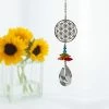 Woodstock Chimes Flower Of Life ~ Crystal Fantasy Suncatcher Prisms & Hanging Crystals