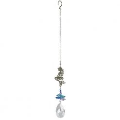 Woodstock Chimes Prisms & Hanging Crystals Mermaid ~ Crystal Fantasy Suncatcher