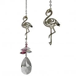 Woodstock Chimes Pink Flamingo ~ Crystal Fantasy Suncatcher