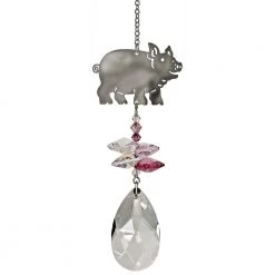 Woodstock Chimes Pig ~ Crystal Fantasy Suncatcher Prisms & Hanging Crystals