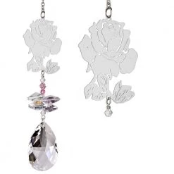 Woodstock Chimes Beautiful Rose ~ Crystal Fantasy Suncatcher