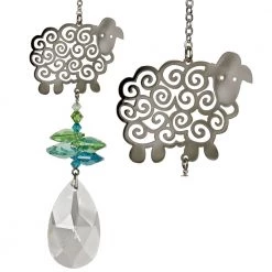 Woodstock Chimes Sheep ~ Crystal Fantasy Suncatcher Prisms & Hanging Crystals
