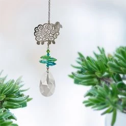 Woodstock Chimes Sheep ~ Crystal Fantasy Suncatcher Prisms & Hanging Crystals