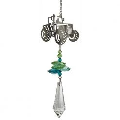 Woodstock Chimes Farm Tractor ~ Crystal Fantasy Suncatcher Prisms & Hanging Crystals