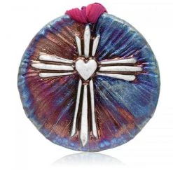 Raku Potteryworks Cross Medallion Ornament From Raku Pottery New Arrivals!
