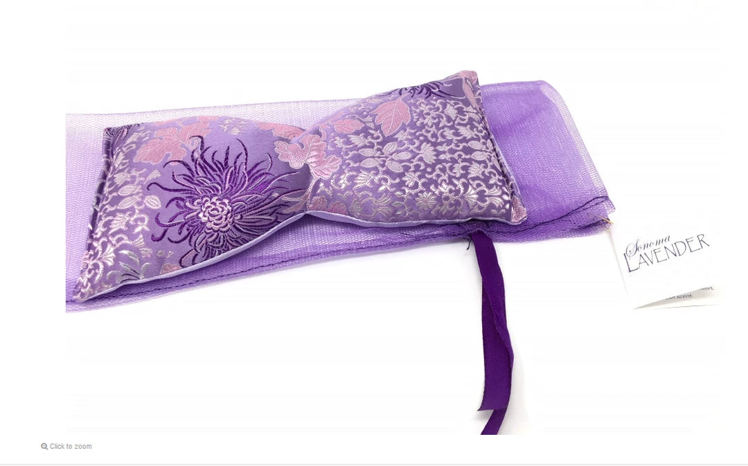 Embroidered Lavender Eye Pillow ~ Sonoma Lavender Luxury Spa Gifts Bath & Body 5 Embroidered Lavender Eye Pillow ~ Sonoma Lavender Luxury Spa Gifts Bath & Body