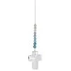 Woodstock Chimes Aquamarine Crystal Cross Suncatcher 1 Woodstock Chimes Aquamarine Crystal Cross Suncatcher